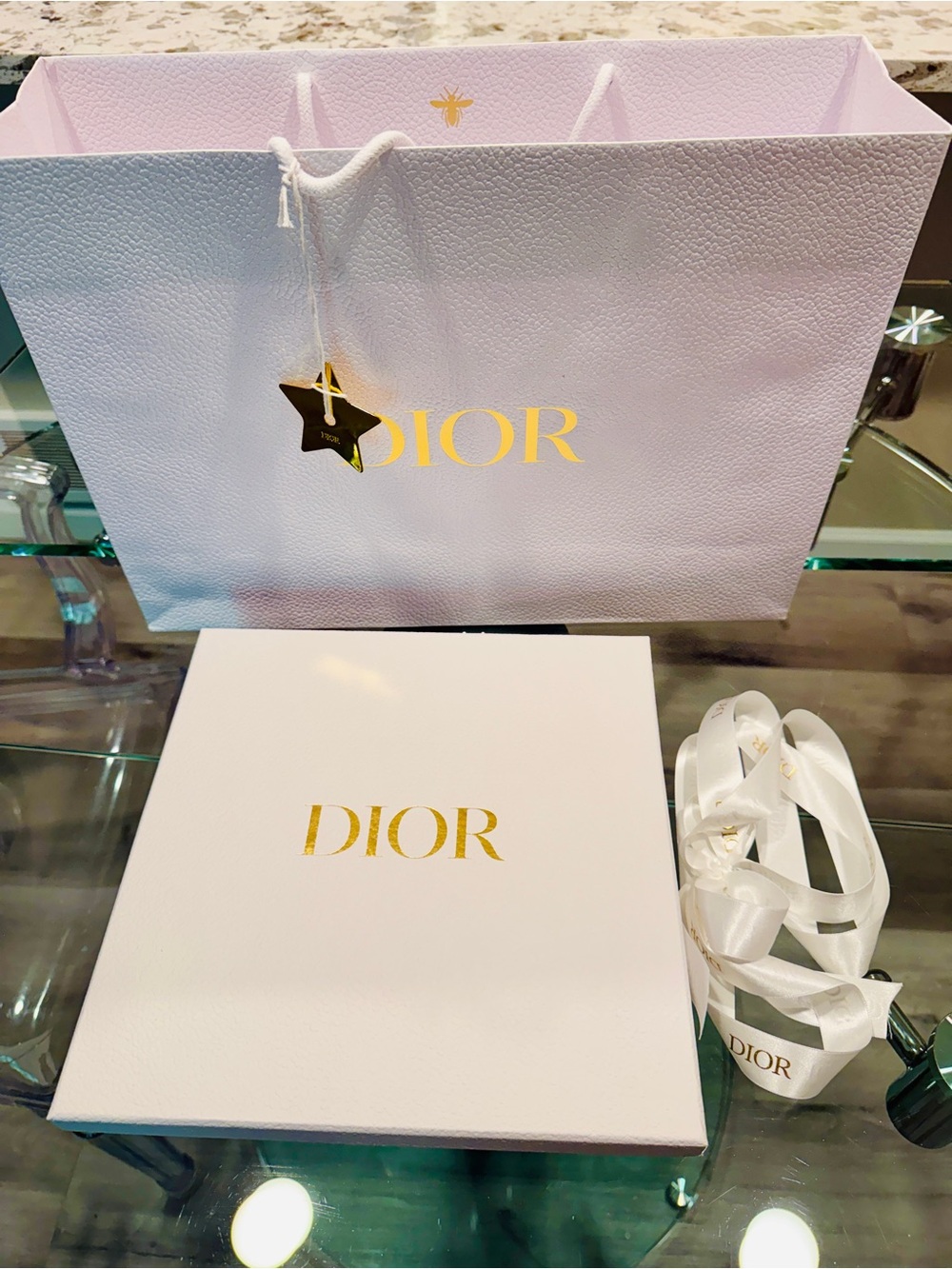 Dior gift box and gift bag